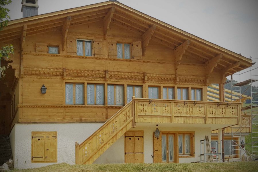 CHALET VALCOEURT / CHÂTEAU-D`OEX / SANDBLASTING